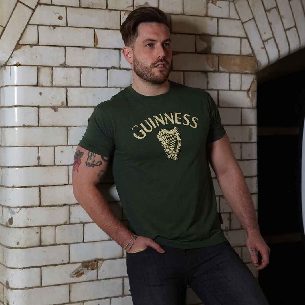 Product image for Irish T-shirts | Guinness Vintage Harp Tee