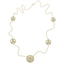 Alternate image for Irish Necklace | Gold Plated Sterling Silver Trinity Knot Irish Necklet